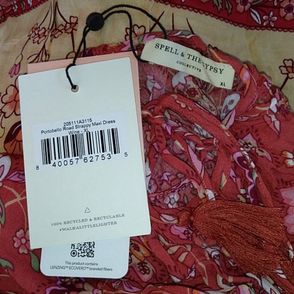 Spell Portobello road strappy dress wine XL - Picture 14 of 16